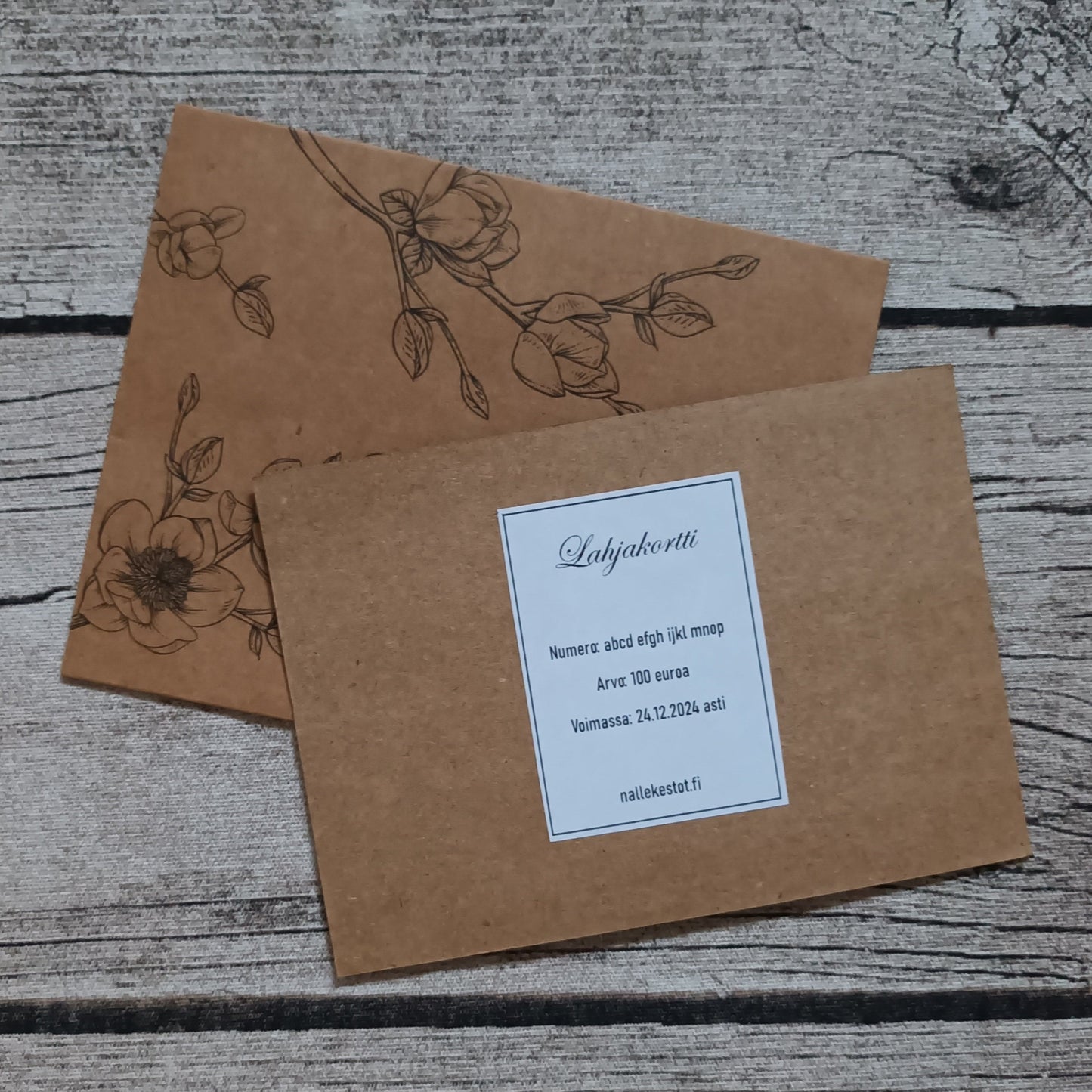 Lahjakortti postitse