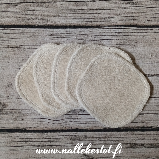 Kestovanulaput 5 kpl, Puuvillahamppujoustofrotee