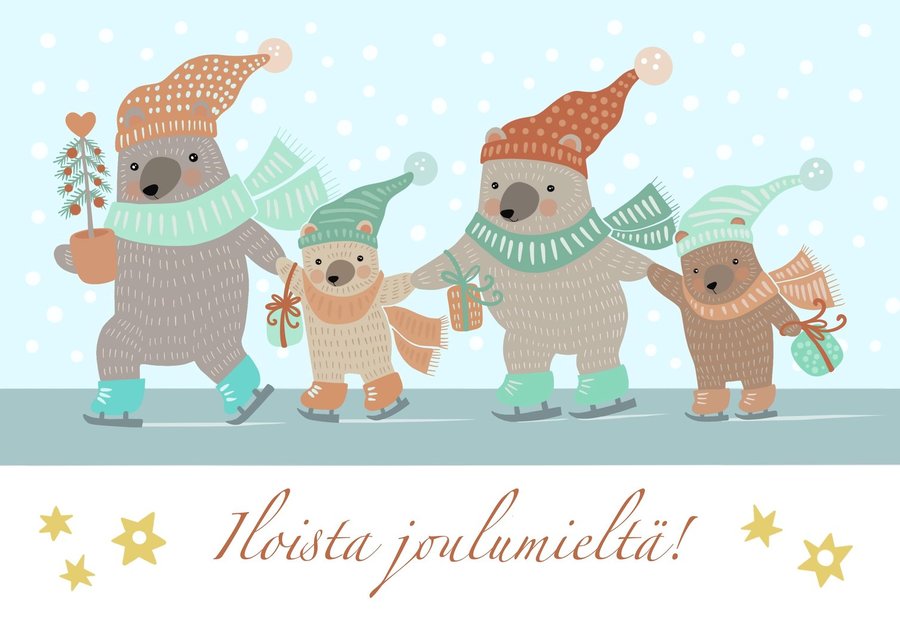Joulukortti - Joulumieli