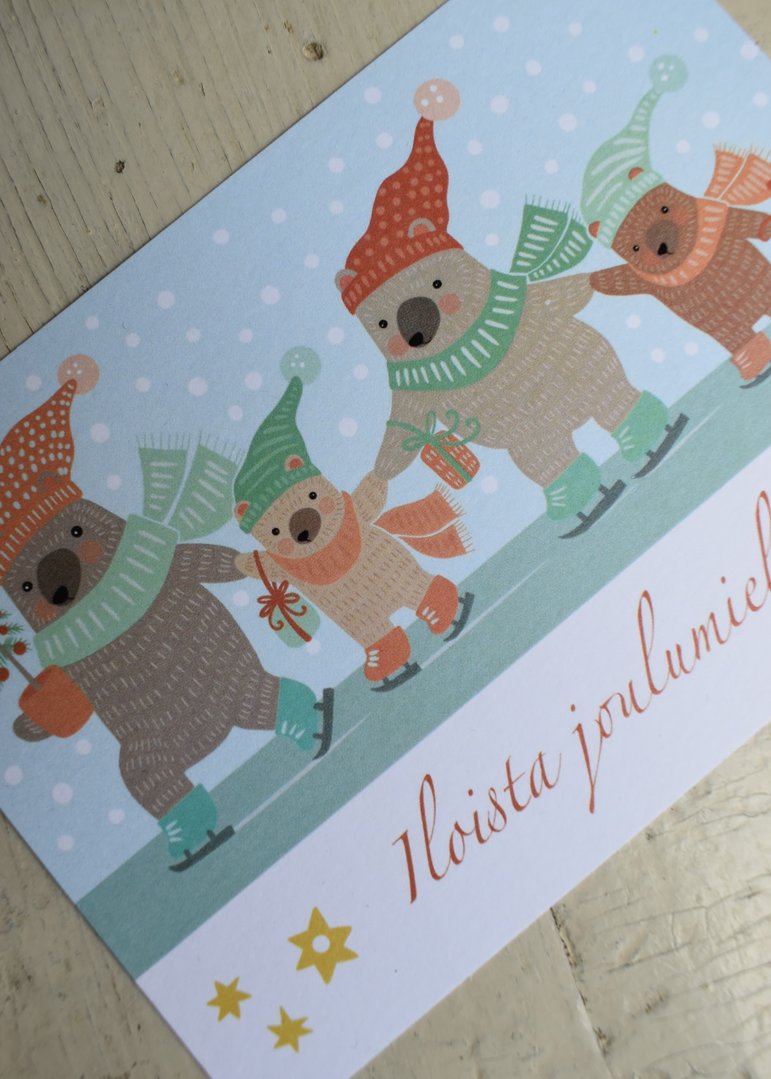 Joulukortti - Joulumieli