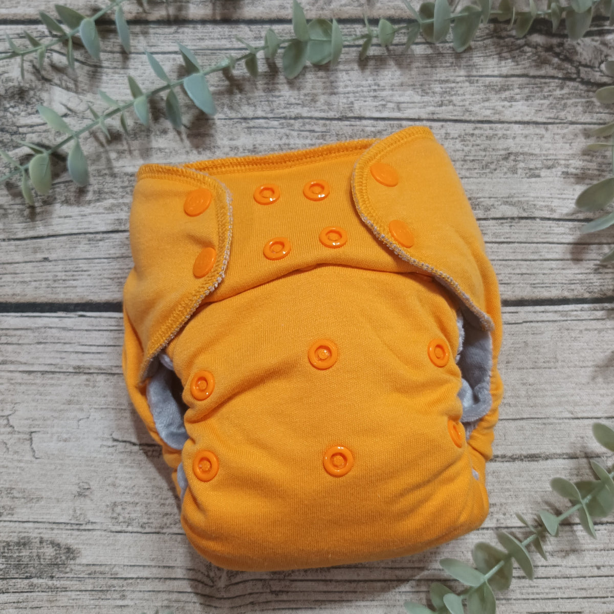 Ecoposh: OBV -sisävaippa (OneSize) + 6r Soaker, Saffron