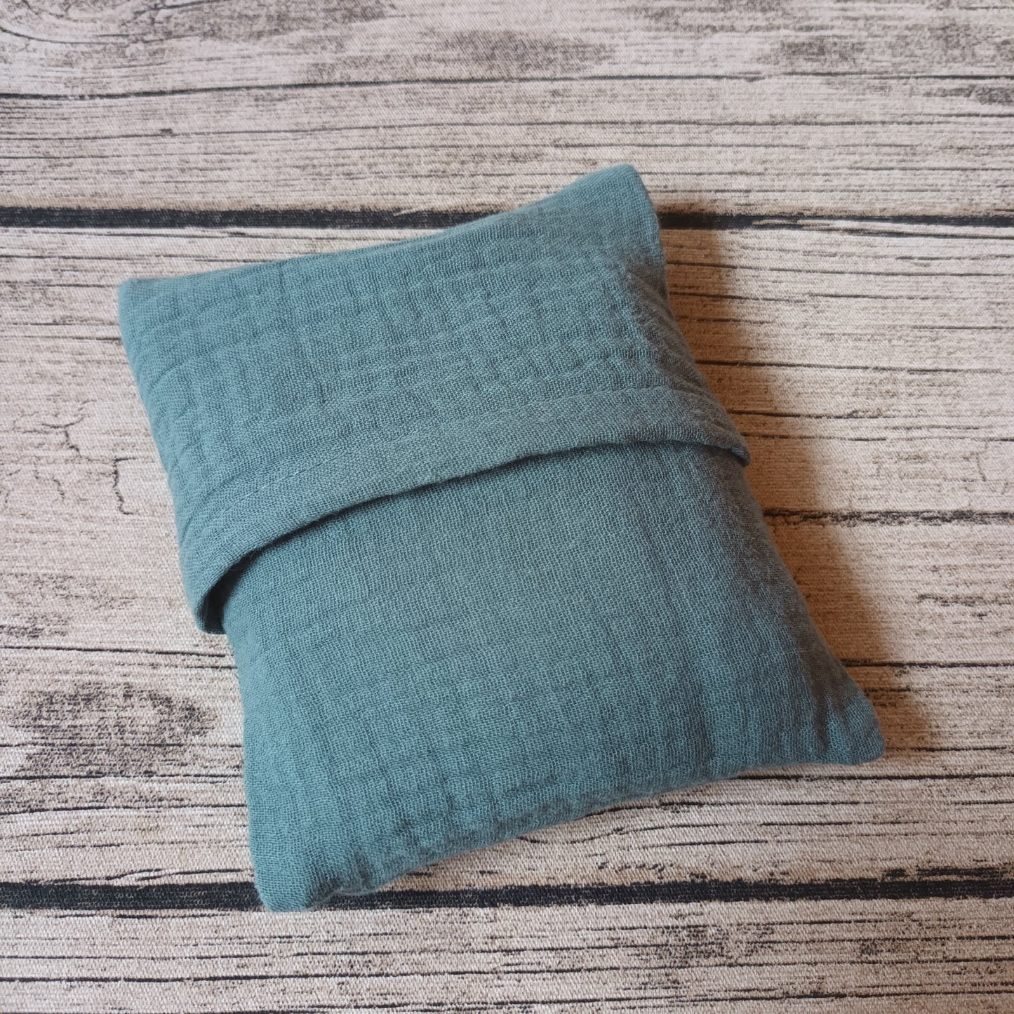 Pieni kauratyyny tyynyliinalla - Double Gauze, vihreä