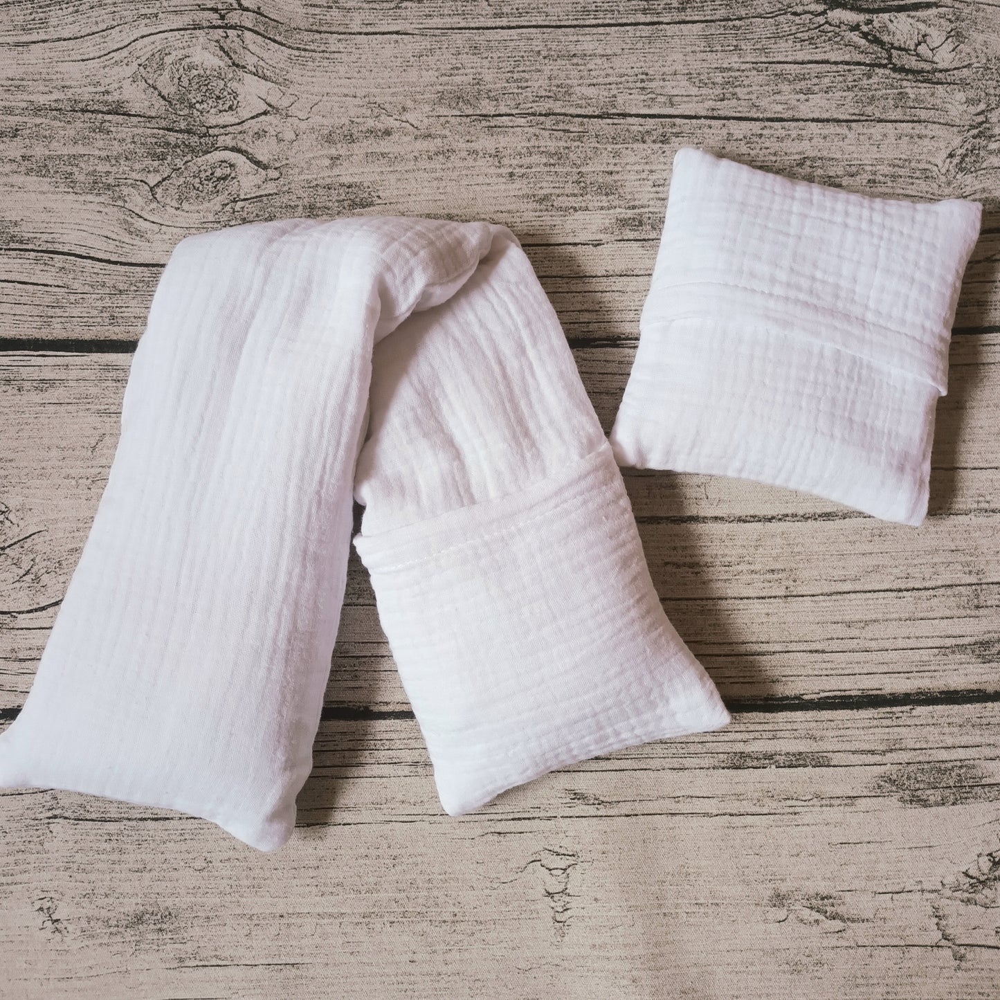 Kauratyynysetti - Double Gauze, valkoinen