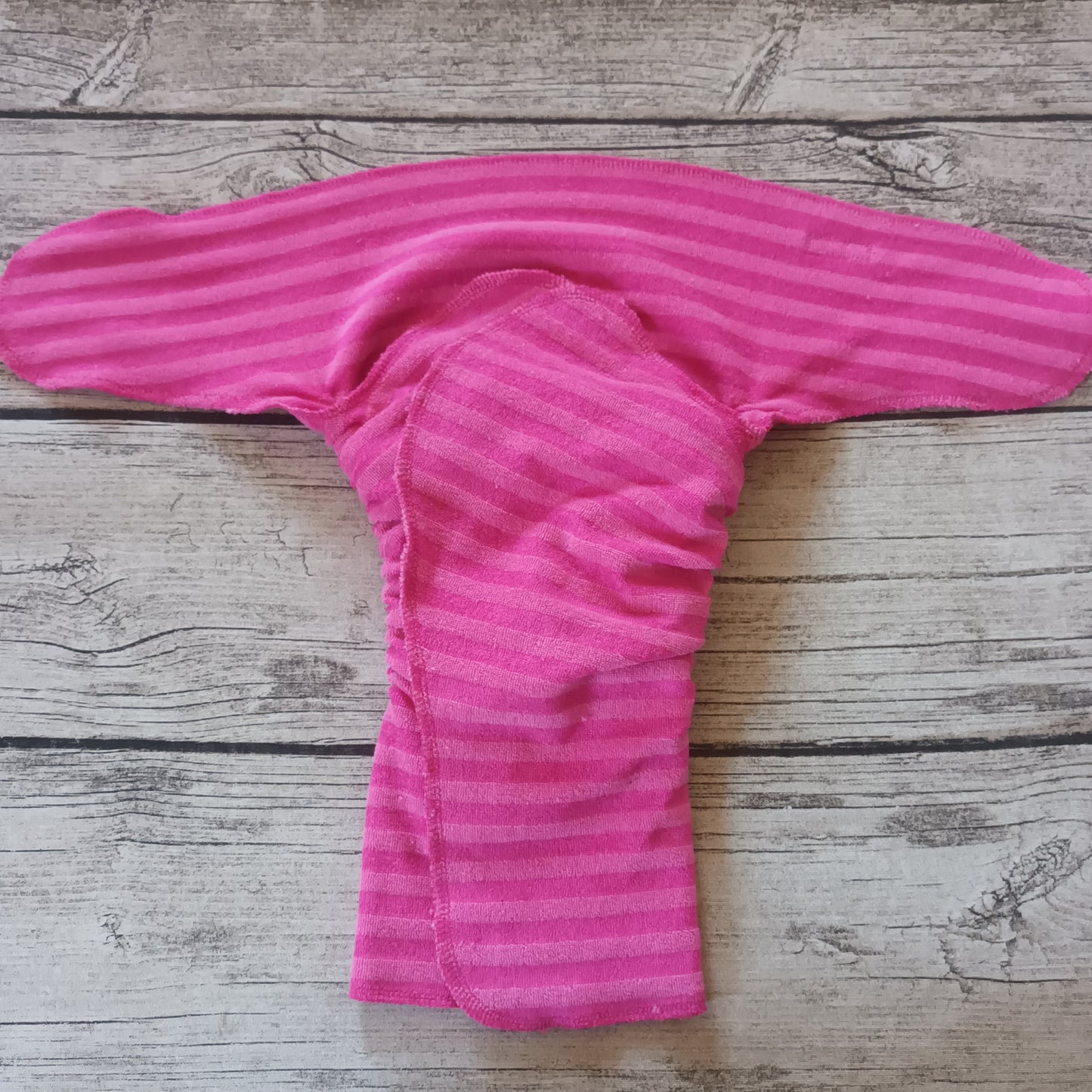 Nalle: Flätti-Nalle (OneSize) Pinkki, raidallinen