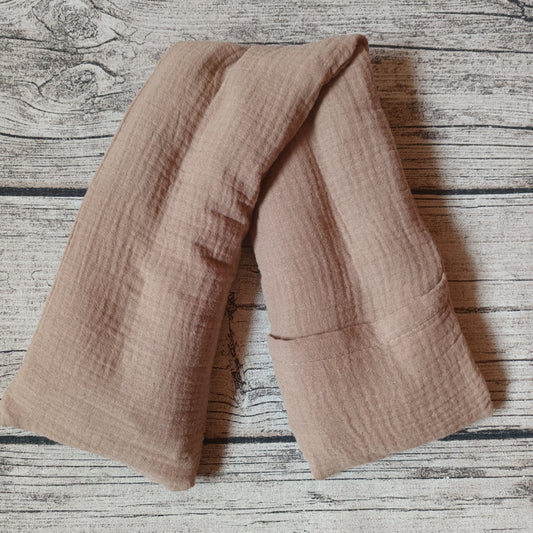 Kauratyyny tyynyliinalla - Double Gauze, hiekka