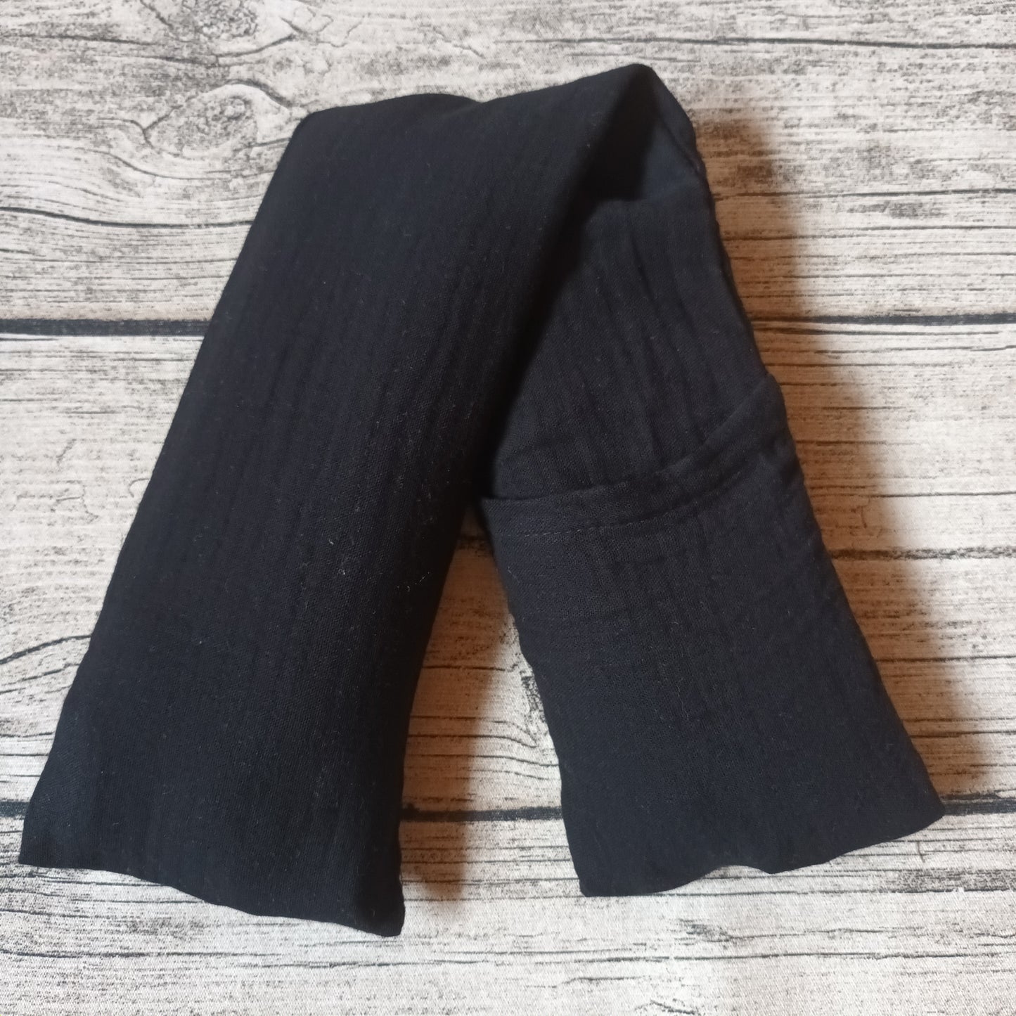 Kauratyyny tyynyliinalla - Double Gauze, musta