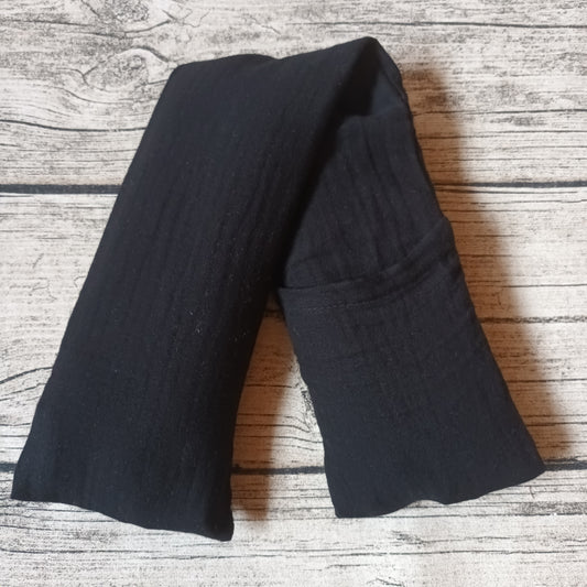 Kauratyyny tyynyliinalla - Double Gauze, musta