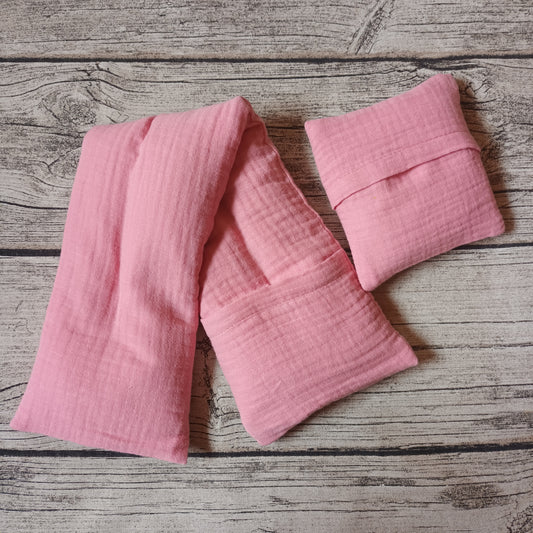 Kauratyynysetti - Double Gauze, roosa