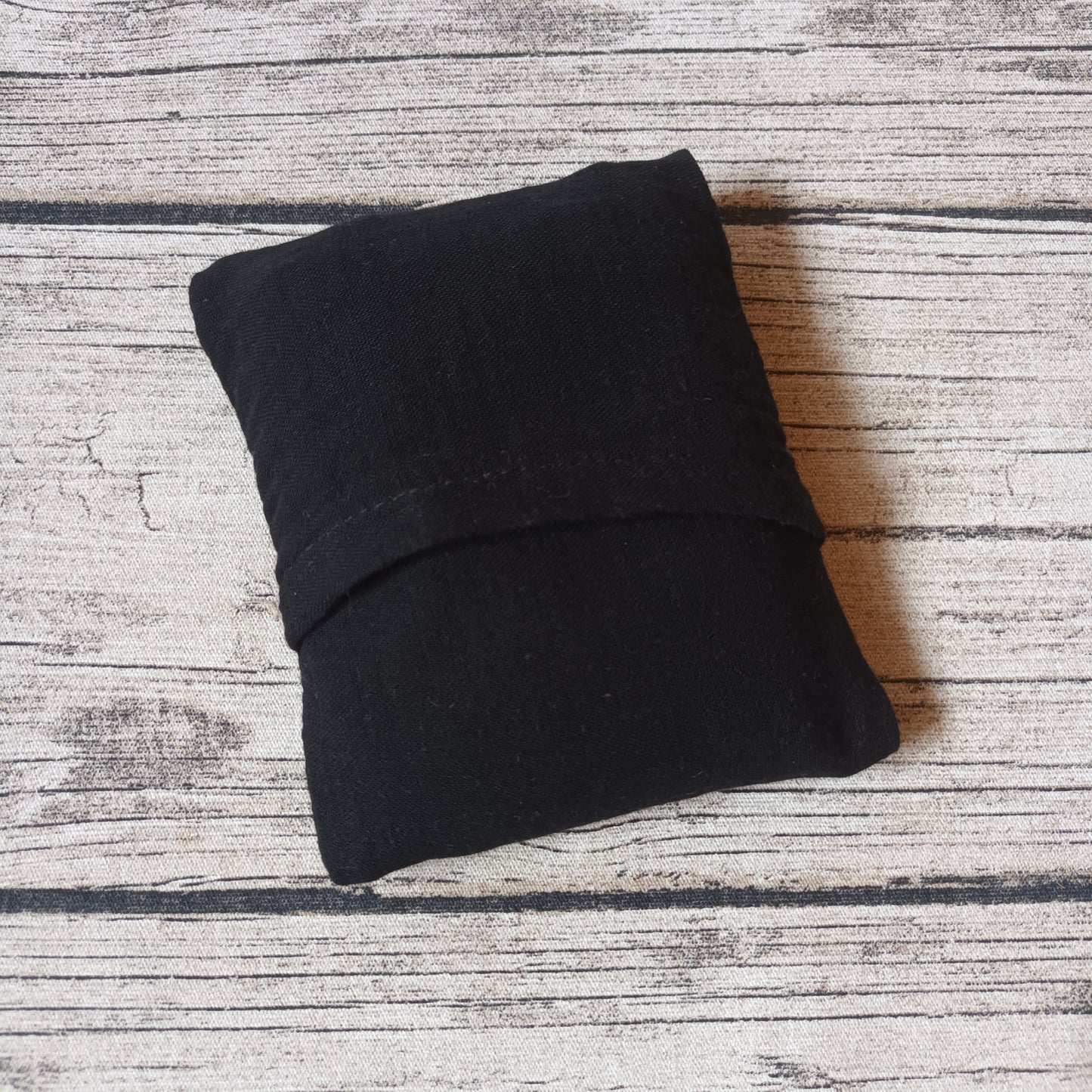 Pieni kauratyyny tyynyliinalla - Double Gauze, musta